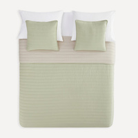 Двустороннее одеяло Negu с чехлом на подушку. Basics El Corte Inglés, зеленый