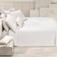 Двустороннее жаккардовое одеяло Янтра с круговым рисунком Manterol, белый