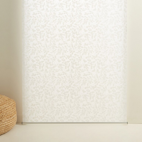 Полупрозрачная цветочная рулонная штора Лакированная штора El Corte Inglés, белый