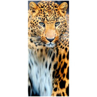 Самоклеящиеся фотообои "Леопард", размер: 90x210 см, эффект: отраженный ФотоОбои.РФ