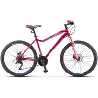 Горный (MTB) велосипед STELS Miss 5000 MD 26 V020 (2022) вишневый/розовый 18" (требует финальной сборки)