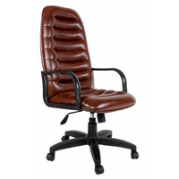Кресло Евростиль Zorba PL, натуральная кожа, коричневое (EX6030)