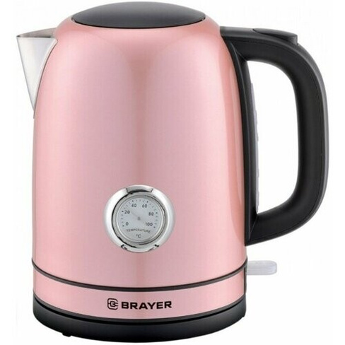 Чайник электрический Brayer 1005BR-YE 2200 Вт розовый 1.7 л нержавеющая сталь BRAYER