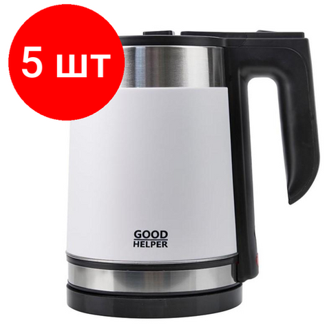 Комплект 5 штук, Чайник GOODHELPER KPS-185C, 1.8л, 1800Вт, (белый) Goodhelper