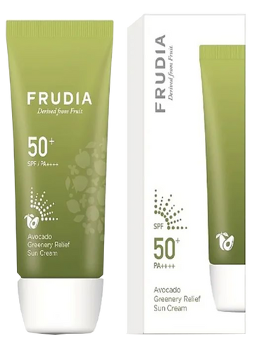 Солнцезащитный восстанавливающий крем с авокадо SPF50+/PA ++++, 50 г, Frudia