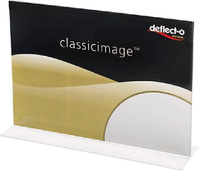 Настольные подставки для рекламы Deflecto Deflecto А6 горизонтальная/двусторонняя (в упаковке 12 шт.)