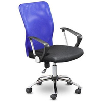 Кресло офисное Easy Chair Easy Chair EChair 203 PTW ткань черная, сетка синяя, хром