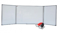Доска школьная трехэлементная boardSYS BOARDSYS 100x340 настенная, алюминиевая рама