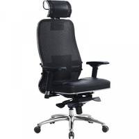Кресло руководителя Метта Метта Samurai SL-3.04 для руководителя, обивка: текстиль/искусственная кожа, цвет: черный плюс