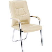 Конференц-кресло Easy Chair Easy Chair-807 VPU кожзам бежевый, хром