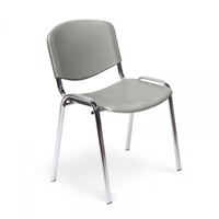 Стул офисный Easy Chair Изо серый (пластик, металл хром)