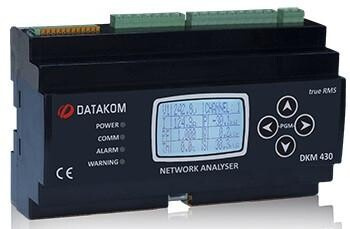 Анализатор электросети Datakom DKM-430, 30 входов ТТ, 1.9” LCD, RS-485, USB/Device, 2-вх, 2-вых, GPRS, AC