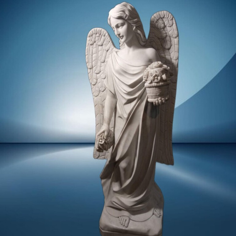 Скульптура Ангел с корзиной цветов 150 см