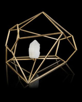 Quartz Crystal in Brass Polygon III