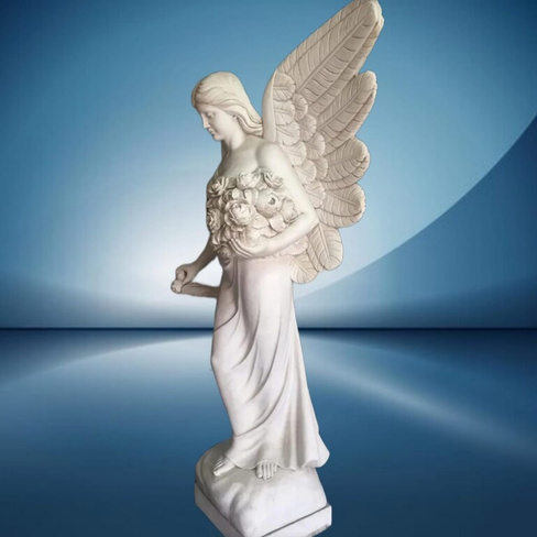 Ангел с гирляндой цветов 170 см