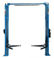Подъемник двухстоечный г/п 4200 кг. электрогидравлический KraftWell KRW4.2MA_blue с развернутыми каретками