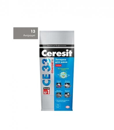 Затирка цементная Ceresit CE 33 13 антрацит 2 кг