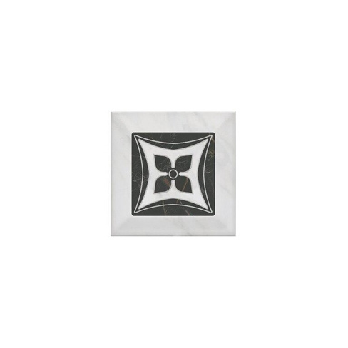 Плитка Kerama Marazzi Келуш Декор 2 грань черно-белый 9.8x9.8