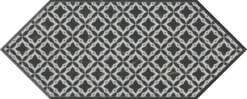 Плитка Kerama Marazzi Келуш Декор 1 черно-белый 14х34