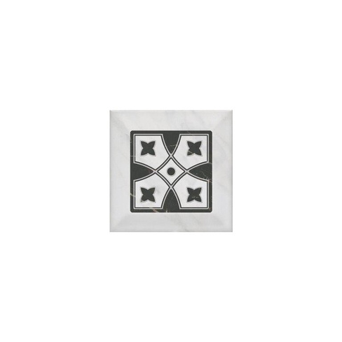 Плитка Kerama Marazzi Келуш Декор 1 грань черно-белый 9.8x9.8