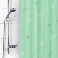 Штора для ванной зеленая. 6671 (зеленый, 180*180 см)