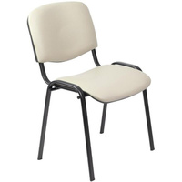Стул офисный Easy Chair бежевый (искусственная кожа, металл черный)