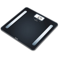 Весы для анализа тела Beurer BF600, подключаемые весы для ванной комнаты с приложением HealthManager, черный цвет