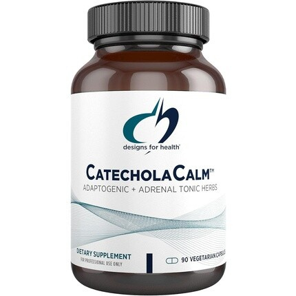 Designs for Health CatecholaCalm Адаптогенные травы + витамины для успокоения настроения + поддержка надпочечников с L-т