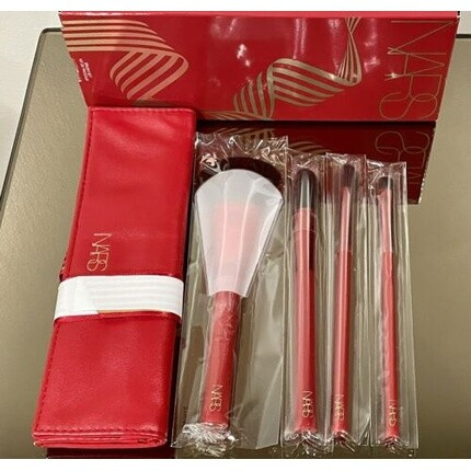 Набор кистей для макияжа NARS и футляр «Лунный Новый год», набор из 4 красных гипоаллергенных кистей