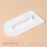 Шпатель кондитерский с ручкой konfinetta, 14,2×8 см, цвет белый KONFINETTA