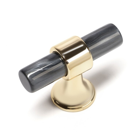 Ручка кнопка cappio pk106, d=12 мм, пластик, цвет графит/золото CAPPIO