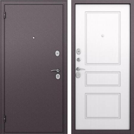 Дверь входная Buldoors Вега левая букле шоколад - ларче белый 860х2050 мм