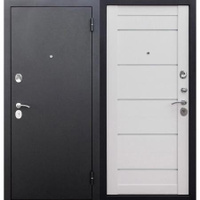 Дверь входная Нью-Йорк 7,5 правая черный муар - ясень белый эмаль 960х2050 мм