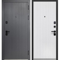 Дверь входная Ferroni Luxor Вертикаль правая графит - эмалит белый 960х2050 мм
