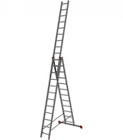 Лестница трансформер Новая высота трехсекционная алюминиевая 3х12 профессиональная
