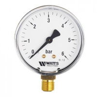 Манометр Watts (10007723) 1/4 НР (ш) радиальный 6 бар d63 мм