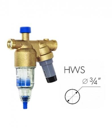 Водоочиститель BWT Diago HWS A с редуктором давления 100 мкм 3/4 НР (ш) х 3/4 НР (ш)
