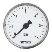 Манометр Watts (10008092) 1/4 НР (ш) аксиальный 6 бар d50 мм