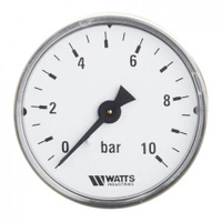 Манометр Watts (10008093) 1/4 НР (ш) аксиальный 10 бар d50 мм