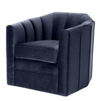 Кресло EICHHOLTZ Delancey Blue Swivel Chair