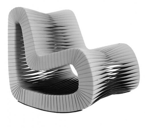 Кресло Phillips Collection Seat Belt Rocking Chair Grey/Black