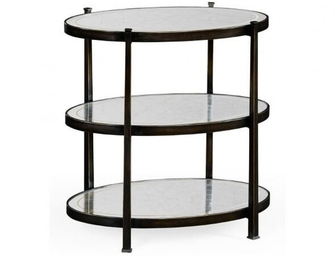 Декоративный стол Jonathan Charles Eglomise & Bronze Small Iron Three-Tier Table