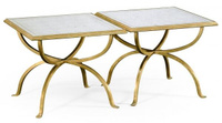 Коктейльный стол Jonathan Charles Eglomise & Gilded Iron Set of Two Coffee Table