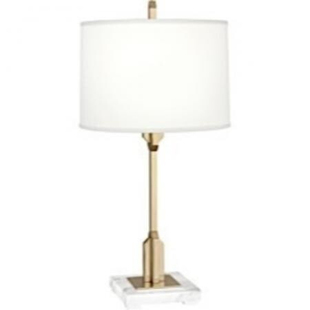 Robert Abbey Empire Table Lamp in Modern Brass Finish with White Marble Base 225