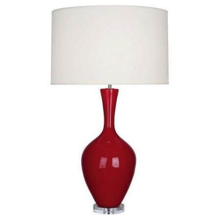 Robert Abbey Audrey Table Lamp in Ruby Red Glazed Ceramic RR980