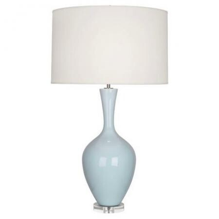 Robert Abbey Audrey Table Lamp in Baby Blue Glazed Ceramic BB980