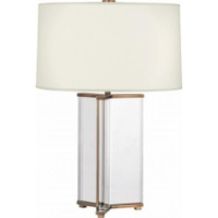 Robert Abbey Fineas Table Lamp in Clear Crystal and Aged Brass 471