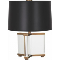 Robert Abbey Fineas Table Lamp in Clear Crystal and Aged Brass 470B
