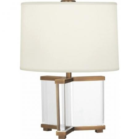 Robert Abbey Fineas Table Lamp in Clear Crystal and Aged Brass 470