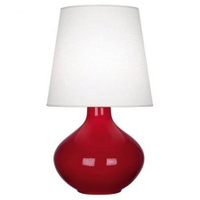 Robert Abbey June Table Lamp in Ruby Red Glazed Ceramic RR993